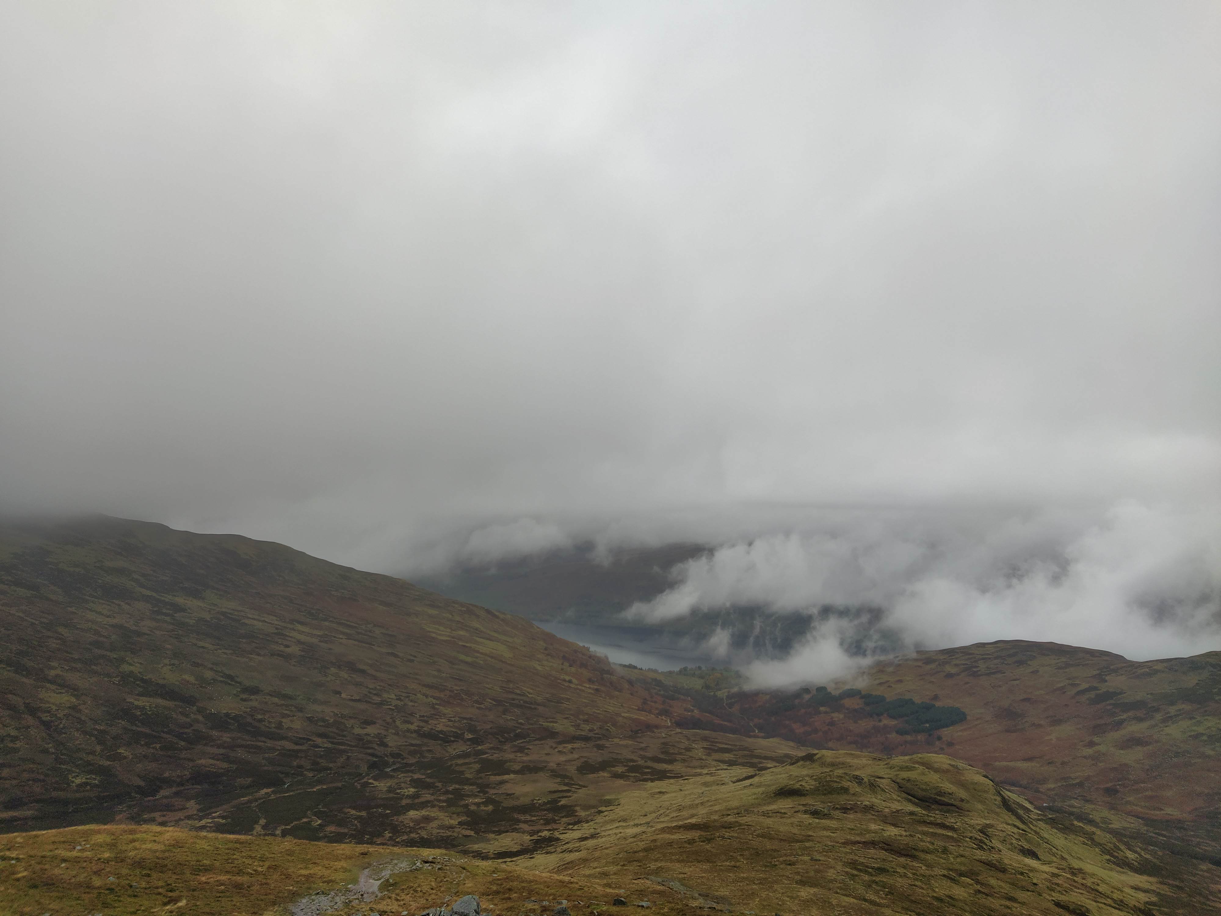 View down the valley to loch Earn